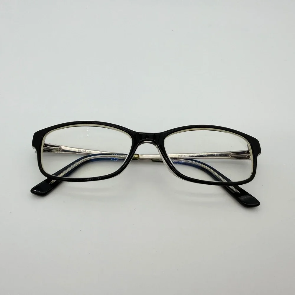 Bebe BB5122 Jet Eyeglasses Frames Black Zebra‎ Temple 53□15 w/ Case